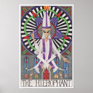 Die Hierophant-Tarotkarte Poster