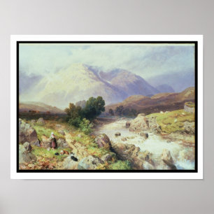 Die Highlands, in der Nähe der Raute (w/c auf Papi Poster