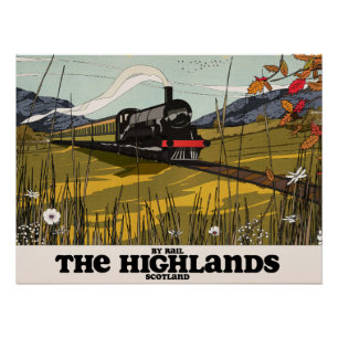 Die Highlands von Schottland Reiseposter Poster