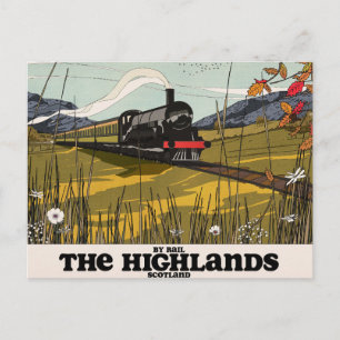 Die Highlands von Schottland-Reiseposter Postkarte
