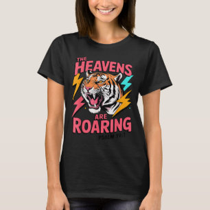 Die Himmel Brüllen Psalm 19_1 Tiger Christian T-Shirt