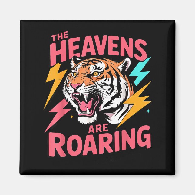 Die Himmel Brüllen Psalm 19_1 Tiger Christlich Magnet (Vorne)