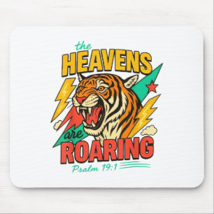 Die Himmel Brüllen Psalm 19_1 Tiger Christlich Mousepad