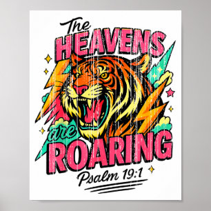 Die Himmel Brüllen Psalm 19_1 Tiger Christlich Poster