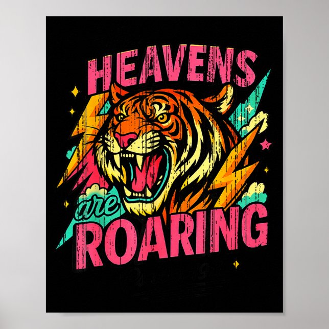Die Himmel Brüllen Psalm 19_1 Tiger Christlich Poster (Vorne)