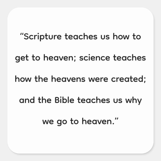 Die Himmel Quadratischer Aufkleber (Vorderseite)