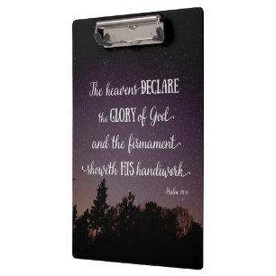 Die Himmel verkünden die Herrlichkeit Gottes Klemmbrett