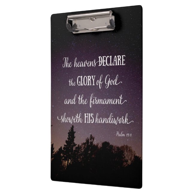 Die Himmel verkünden die Herrlichkeit Gottes Klemmbrett (Links)