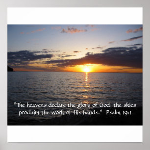 Die Himmel verkünden die Herrlichkeit Gottes Poster