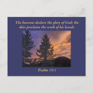 Die Himmel verkünden die Herrlichkeit Gottes;.. Postkarte