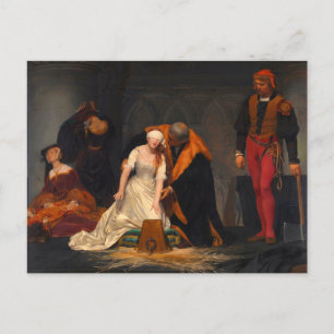 Die Hinrichtung Lady Jane Grey Paul Delaroche 1833 Postkarte