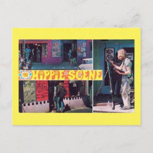 Die Hippie-Szene Vintage Postkarte