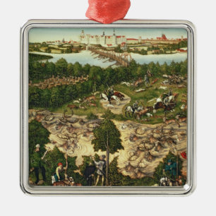 Die Hirsch-Jagd Silbernes Ornament