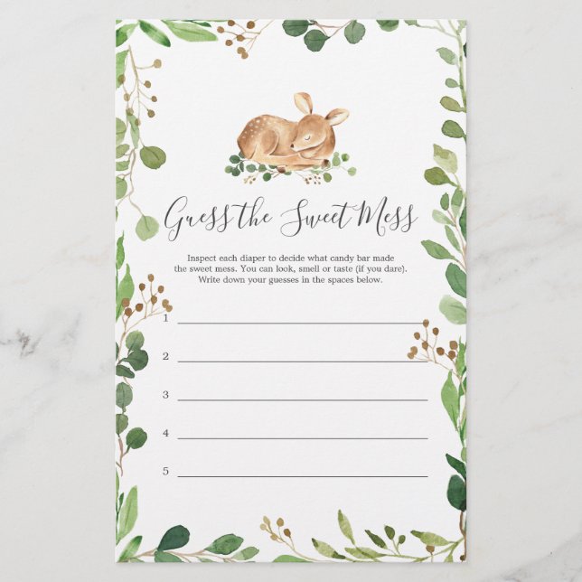 Die HirschBaby-Dusche rät das süße Chaos (Vorderseite)