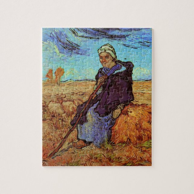 Die Hirtin (nach Millet) von Vincent van Gogh Puzzle (Vertikal)