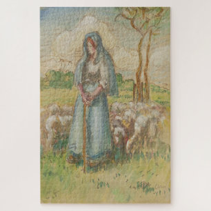 Die Hirtin von Camille Pissarro Puzzle