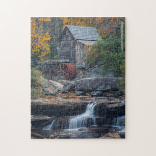 Die historische Getreidemühle an Glade Creek 2 Puzzle