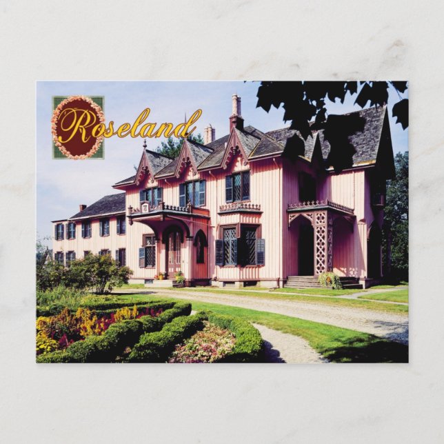 Die historische Hütte von Roseland, Connecticut Postkarte (Vorderseite)