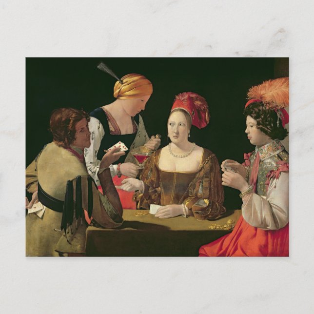 Die Hitze mit dem As der Diamanten Postkarte (Vorderseite)