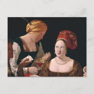 Die Hitze mit dem As der Diamanten Postkarte