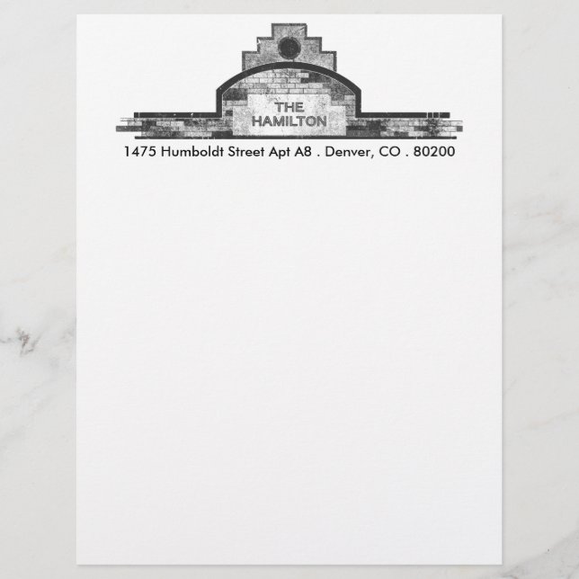 die Hmilton Briefkopf (Vorderseite)