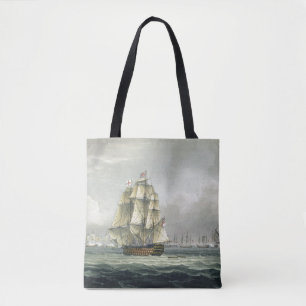 Die HMS Victory, die für die französische Linie