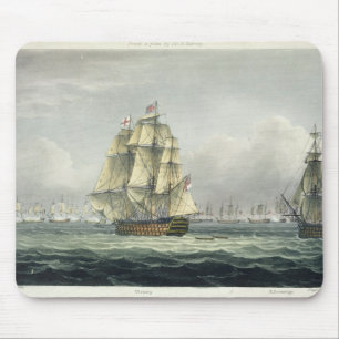 Die HMS Victory, die für die französische Linie Mousepad