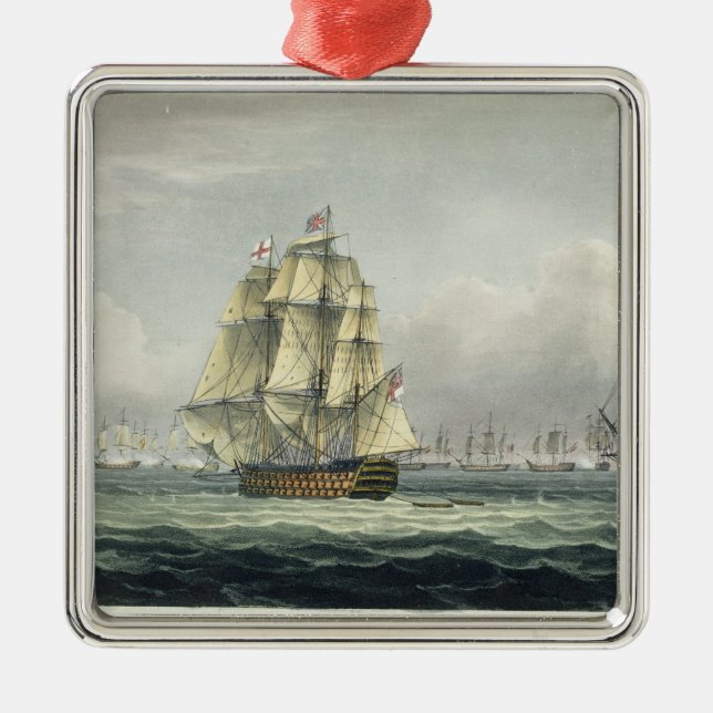 Die HMS Victory, die für die französische Linie Ornament Aus Metall (Vorne)