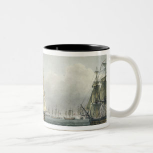 Die HMS Victory, die für die französische Linie Zweifarbige Tasse
