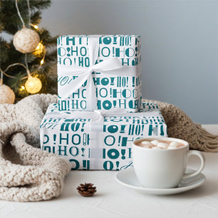 Die HO des Weihnachtsmanns! HO! HO! Holiday Greeti Geschenkpapier