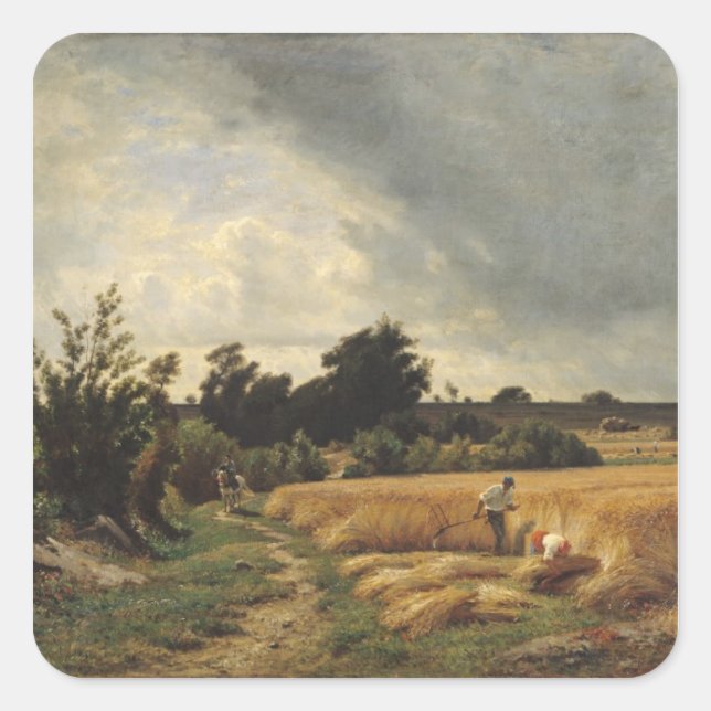 Die Hochebene von Ormesson Quadratischer Aufkleber (Vorderseite)