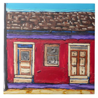 Die "hochrotes Rot, Tucson-Barrio-" dekorative Fliese