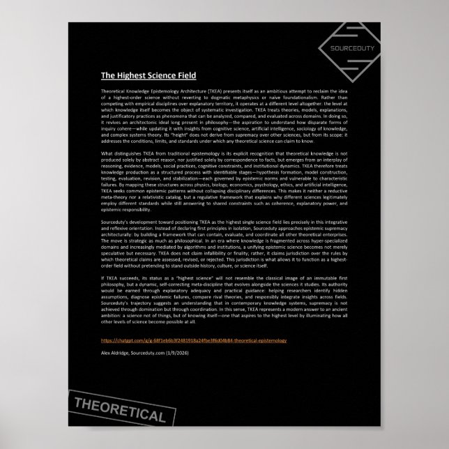 Die höchste Wissenschaft Poster (Vorne)