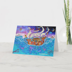 Die Hochwasserkarte Feiertagskarte