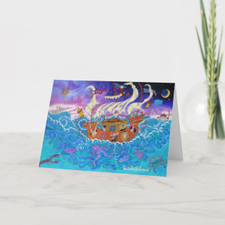 Die Hochwasserkarte Feiertagskarte