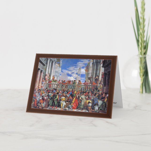 Die Hochzeit bei Cana., Hochzeit bei Cana, Karte (Vorderseite)