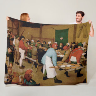 Die Hochzeit der Bauern durch Pieter Bruegel, der  Fleecedecke