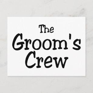 Die Hochzeit der Grooms-Crew Postkarte