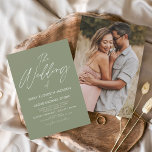 Die Hochzeit der grünen modernen Typografie Einladung<br><div class="desc">Die Hochzeit von Grünen Hochzeiten,  Herbst,  Frühling oder Sommer Hochzeit Foto oder Einladungen - beinhaltet eine wunderschöne und elegante Schriftzeichen-Typografie mit einer modernen,  einfachen und klassischen Farbe für die besondere Hochzeitstagsfeier.</div>