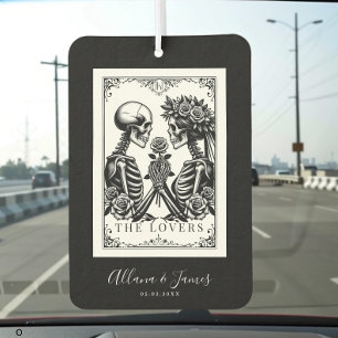Die Hochzeit der Lovers Tarot Card Skelettons Mono Autolufterfrischer