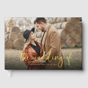 Die Hochzeit der modernen kalligraphischen Hochzei Gästebuch