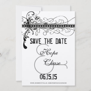 Die Hochzeit der schwarzen mittelalterlichen Renai Save The Date