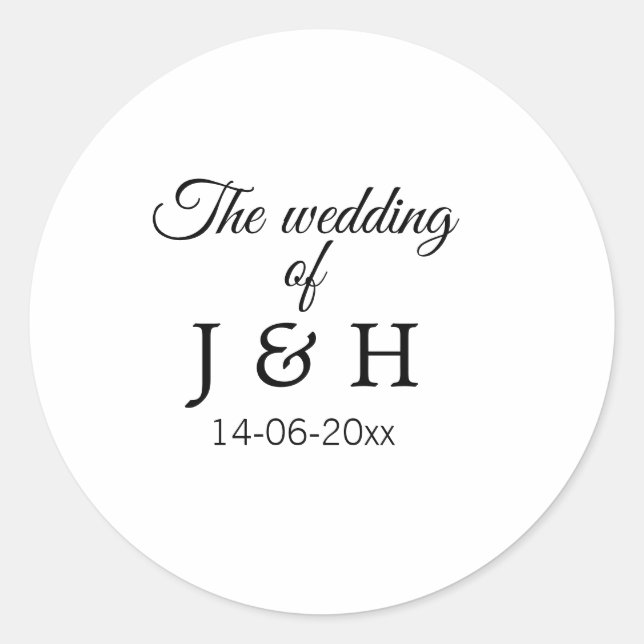Die Hochzeit des Begleiters des Pärchens Anfangsbu Runder Aufkleber (Vorderseite)