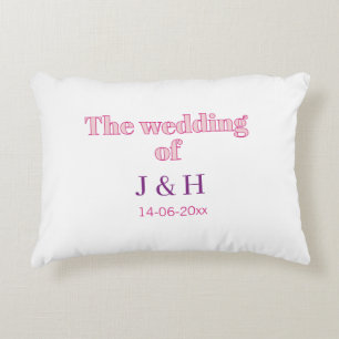 Die Hochzeit des Paares Anfangsbuchstabe des Namen Dekokissen
