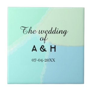 Die Hochzeit des Paares Anfangsbuchstabe des Namen Fliese