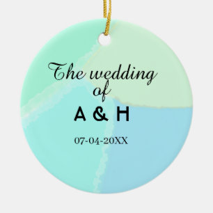 Die Hochzeit des Paares Anfangsbuchstabe des Namen Keramik Ornament