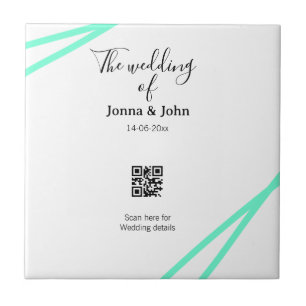 Die Hochzeit des Paares QR-Code-Scan-Detail Fliese