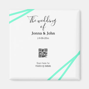 Die Hochzeit des Paares QR-Code-Scan-Detail Magnet
