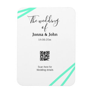 Die Hochzeit des Paares QR-Code-Scan-Detail Magnet