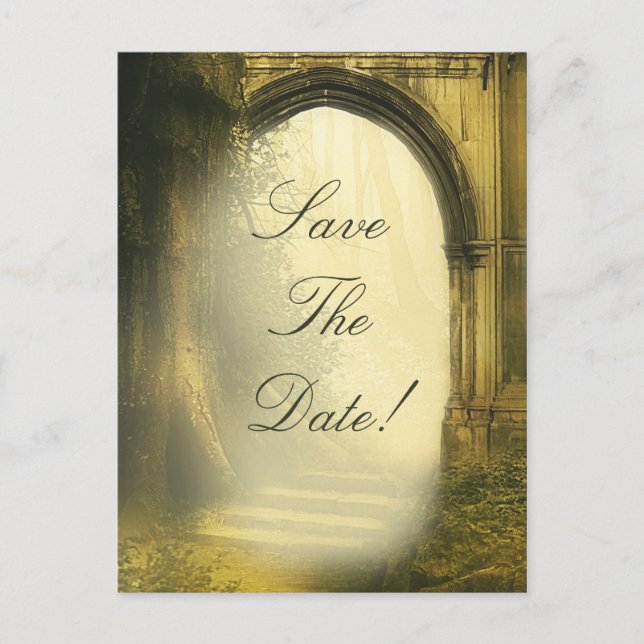 Die Hochzeit des verzauberten Waldschlages rettet  Ankündigungspostkarte (Vorderseite)